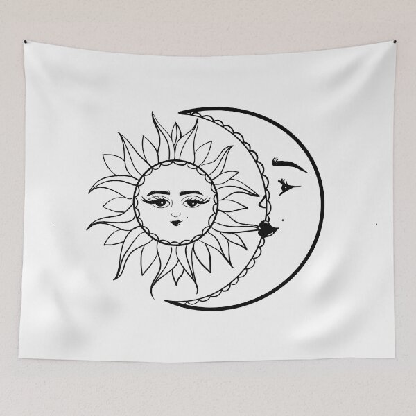 Item preview, Celestial sun moon designed and sold by Mermaidssparkle.
