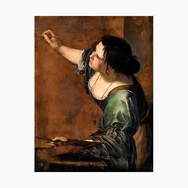 Self Portrait as the Allegory of Painting - Artemisia Gentileschi Art Prints Photographic Print