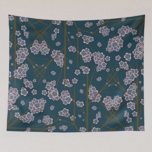 Item preview, Peculiar Branches - Dark Cyan  designed and sold by Elisa Yinh Creative.