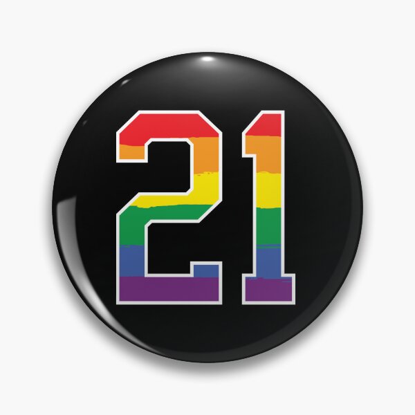 Item preview, Number 21 Rainbow LGBT pride twenty one designed and sold by LoveIsColorful.