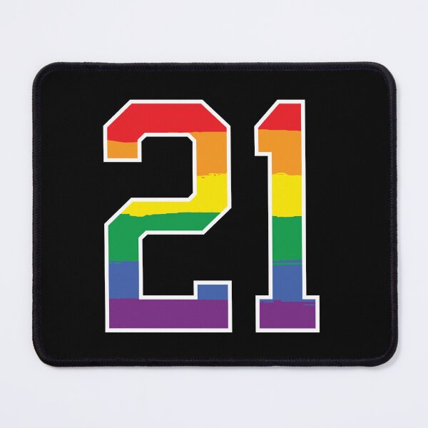Item preview, Number 21 Rainbow LGBT pride twenty one designed and sold by LoveIsColorful.