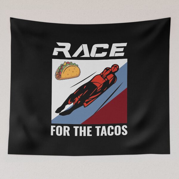 Item preview, Luge Sledding Sledge Race Extreme Sports Tacos designed and sold by TastefulTees.