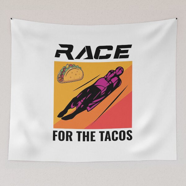 Item preview, Luge Sledding Sledge Race Extreme Sports Tacos designed and sold by TastefulTees.