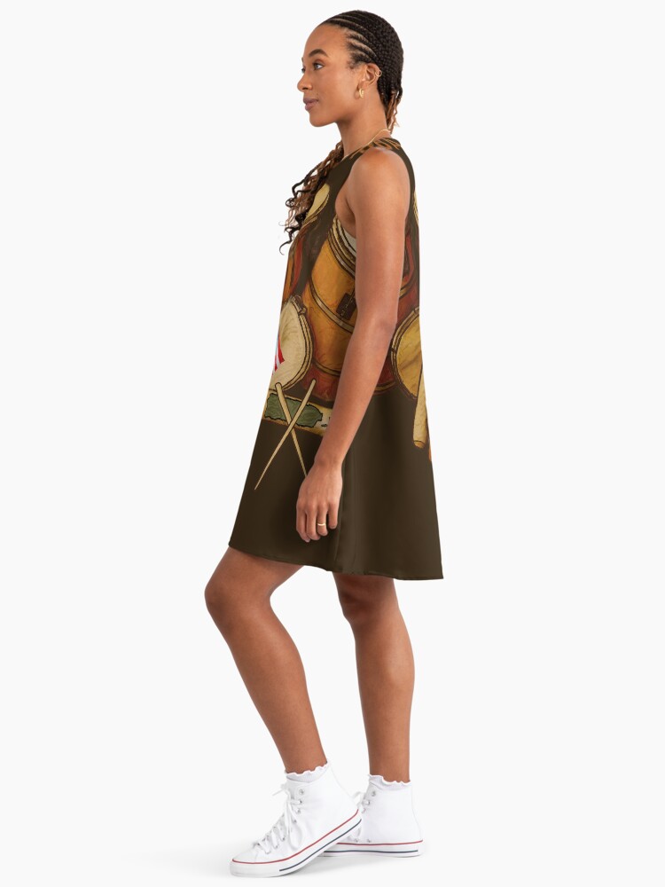 Bomba Y Plena Puerto Rico Flag Of Puerto Rico A-Line Dress Bomba Y Plena Puerto Rico Flag Of Puerto Rico A-Line Dress
