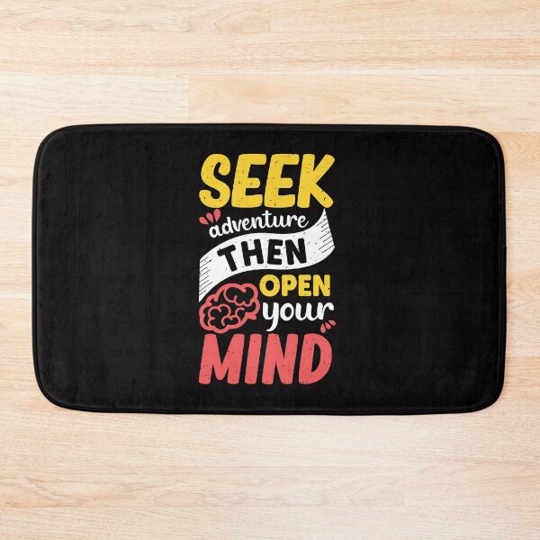 Item preview, seek adventure then open your mind designed and sold by placeit.