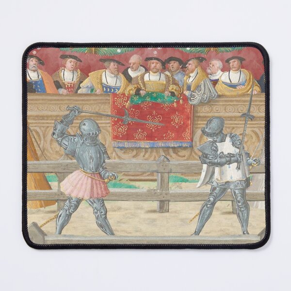Item preview, Jacques de Lalaing Fighting the Lord of Espiry at the Passage of Arms of the Fountain of Tears - Vintage Art designed and sold by RickE.