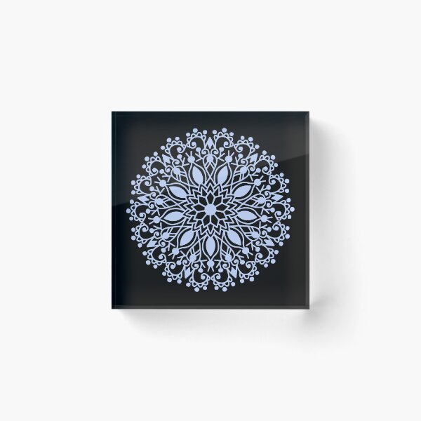 Artikelvorschau, Weihnachtsschneeflocke-weiches hellblaues Mandala entworfen und verkauft von Cawaiico.