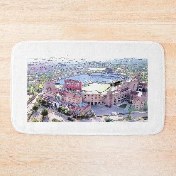 Item preview, Aerial of the Doak Campbell Stadium in Tallahassee, Florida - pencil sketch designed and sold by NickoPrints.
