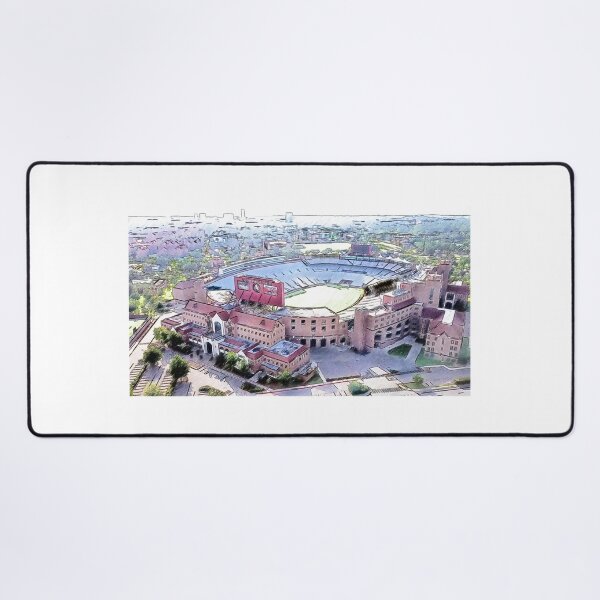 Item preview, Aerial of the Doak Campbell Stadium in Tallahassee, Florida - pencil sketch designed and sold by NickoPrints.