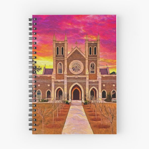 Item preview, St Peter's Cathedral in Tallahassee, Florida, at sunset - digital painting designed and sold by NickoPrints.