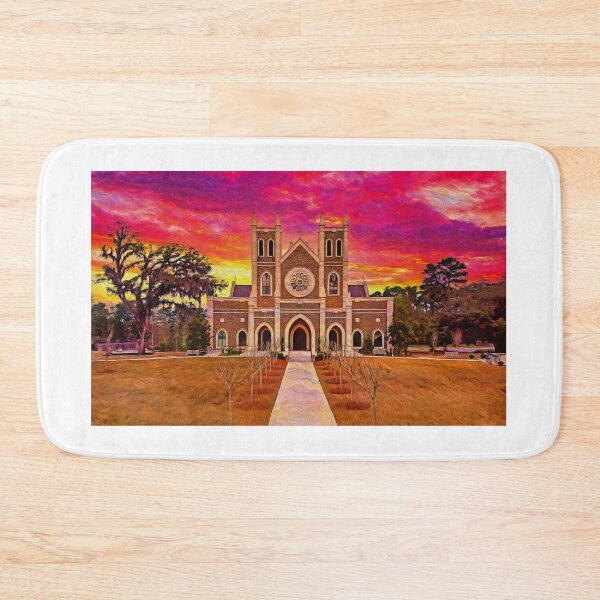 Item preview, St Peter's Cathedral in Tallahassee, Florida, at sunset - digital painting designed and sold by NickoPrints.
