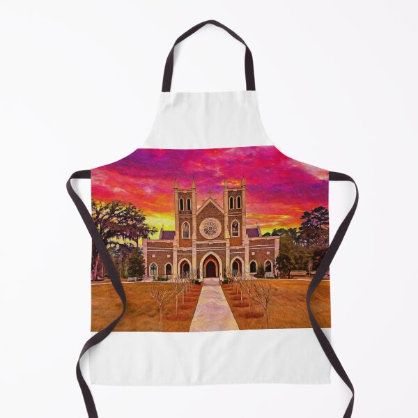 Item preview, St Peter's Cathedral in Tallahassee, Florida, at sunset - digital painting designed and sold by NickoPrints.