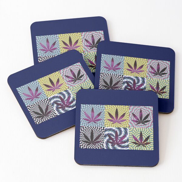 Item preview, Pot Leaf Pop Art with Retro Colorful Psychedelic Spirals with Space Pot Leaves designed and sold by YomeHayin.