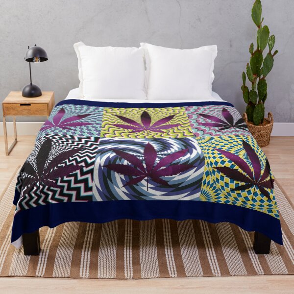 Item preview, Pot Leaf Pop Art with Retro Colorful Psychedelic Spirals with Space Pot Leaves designed and sold by YomeHayin.