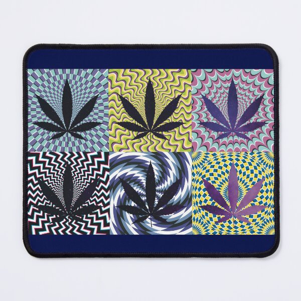 Item preview, Pot Leaf Pop Art with Retro Colorful Psychedelic Spirals with Space Pot Leaves designed and sold by YomeHayin.