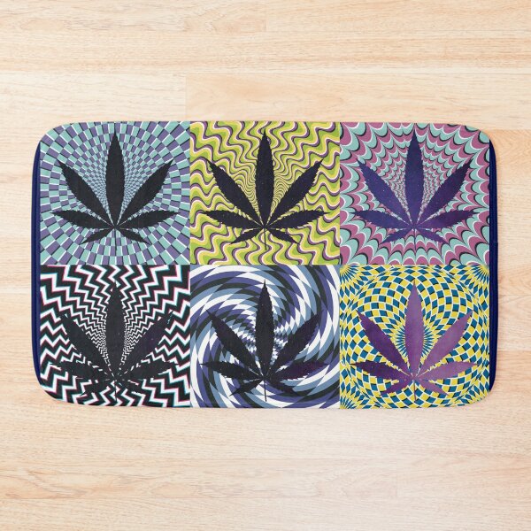 Item preview, Pot Leaf Pop Art with Retro Colorful Psychedelic Spirals with Space Pot Leaves designed and sold by YomeHayin.