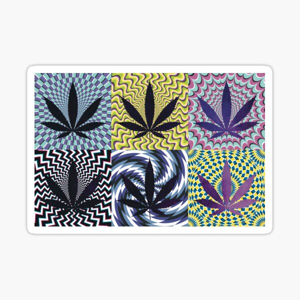 Item preview, Pot Leaf Pop Art with Retro Colorful Psychedelic Spirals with Space Pot Leaves designed and sold by YomeHayin.