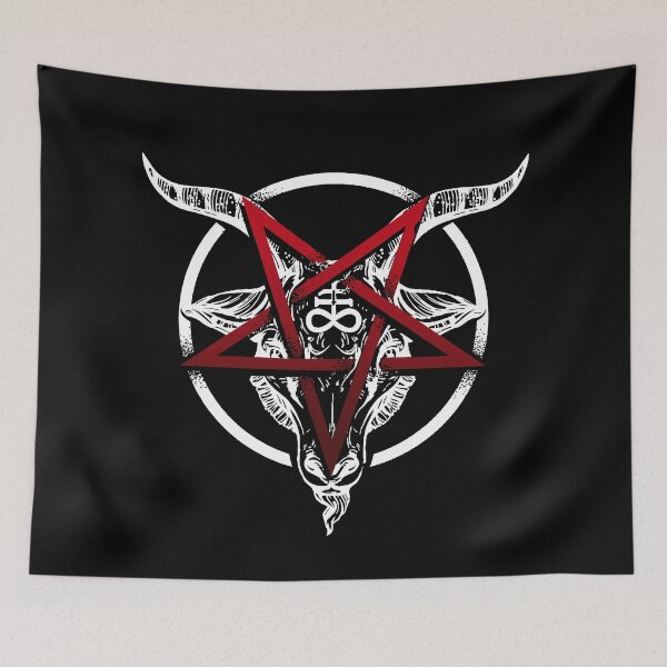 Item preview, Satan Baphomet, goat and reversed pentagram star. designed and sold by VinagreShop.