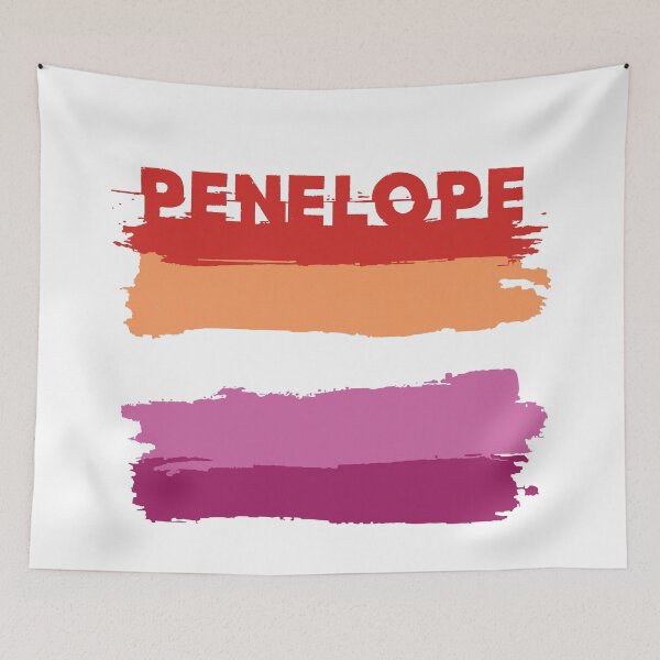 Item preview, Penelope lesbian name Rainbow LGBT pride designed and sold by LoveIsColorful.