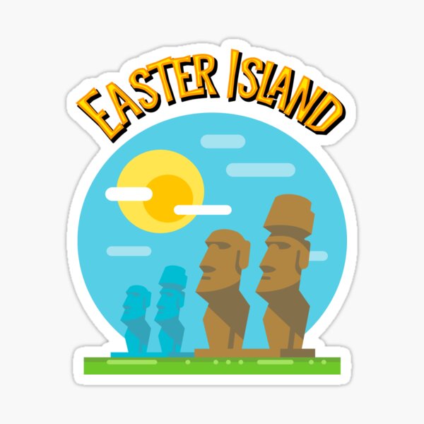 MOAI - Emoji - Easter Island - Rapa Nui - Sticker Magnet for Sale by  westprintdesign