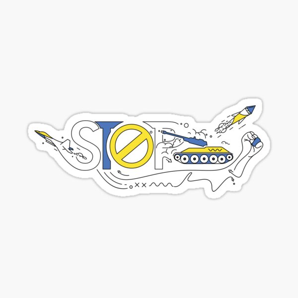 Ukraine Peace No War Sticker