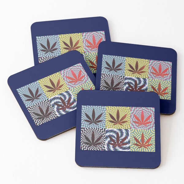 Item preview, Pot Leaf Pop Art with Retro Colorful Psychedelic Spirals with Space Pot Leaves designed and sold by YomeHayin.
