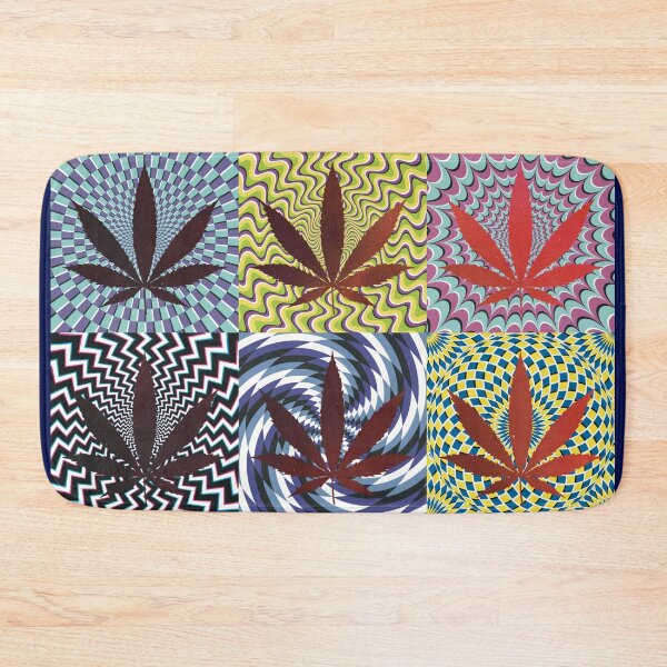 Item preview, Pot Leaf Pop Art with Retro Colorful Psychedelic Spirals with Space Pot Leaves designed and sold by YomeHayin.