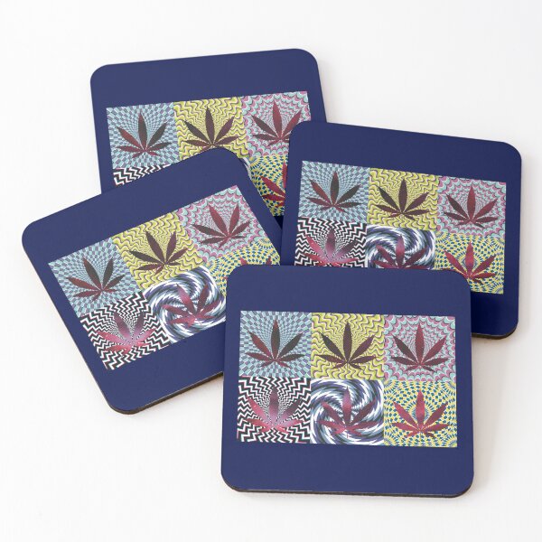 Item preview, Pot Leaf Pop Art with Retro Colorful Psychedelic Spirals with Space Pot Leaves designed and sold by YomeHayin.