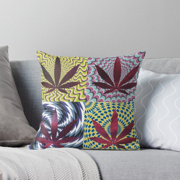 Item preview, Pot Leaf Pop Art with Retro Colorful Psychedelic Spirals with Space Pot Leaves designed and sold by YomeHayin.