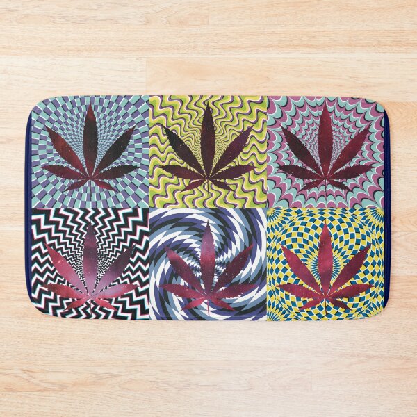 Item preview, Pot Leaf Pop Art with Retro Colorful Psychedelic Spirals with Space Pot Leaves designed and sold by YomeHayin.
