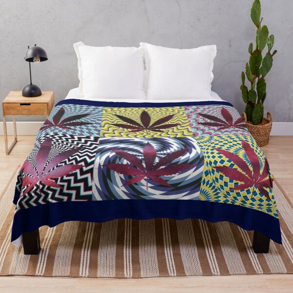 Item preview, Pot Leaf Pop Art with Retro Colorful Psychedelic Spirals with Space Pot Leaves designed and sold by YomeHayin.