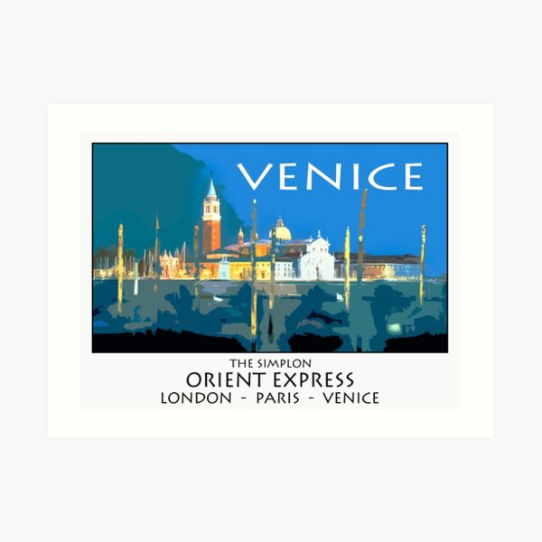 Vintage travel poster - Venice Art Print
