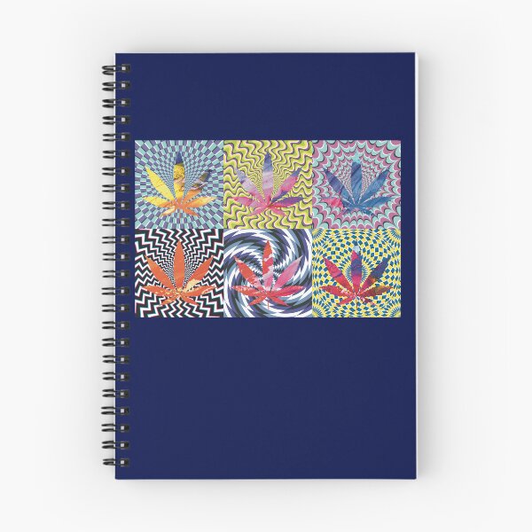 Item preview, Pot Leaf Pop Art with Retro Colorful Psychedelic Spirals with Paint Pot Leaves designed and sold by YomeHayin.