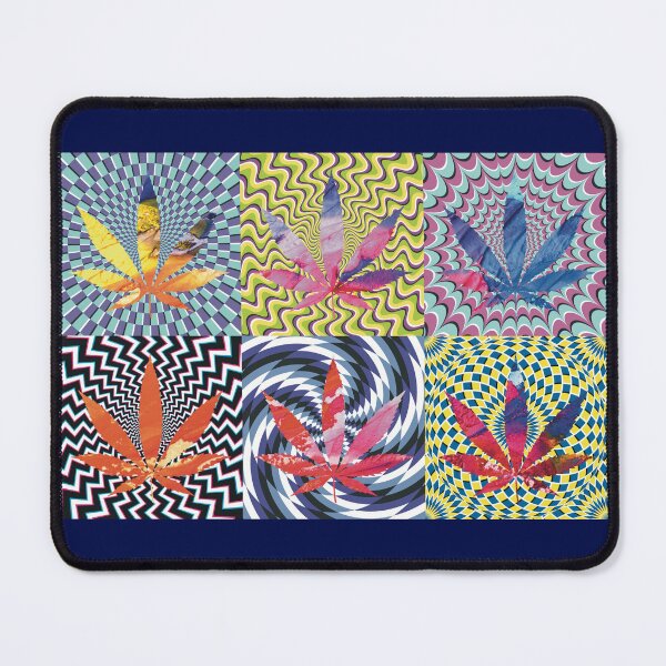 Item preview, Pot Leaf Pop Art with Retro Colorful Psychedelic Spirals with Paint Pot Leaves designed and sold by YomeHayin.