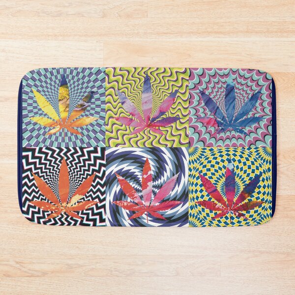 Item preview, Pot Leaf Pop Art with Retro Colorful Psychedelic Spirals with Paint Pot Leaves designed and sold by YomeHayin.