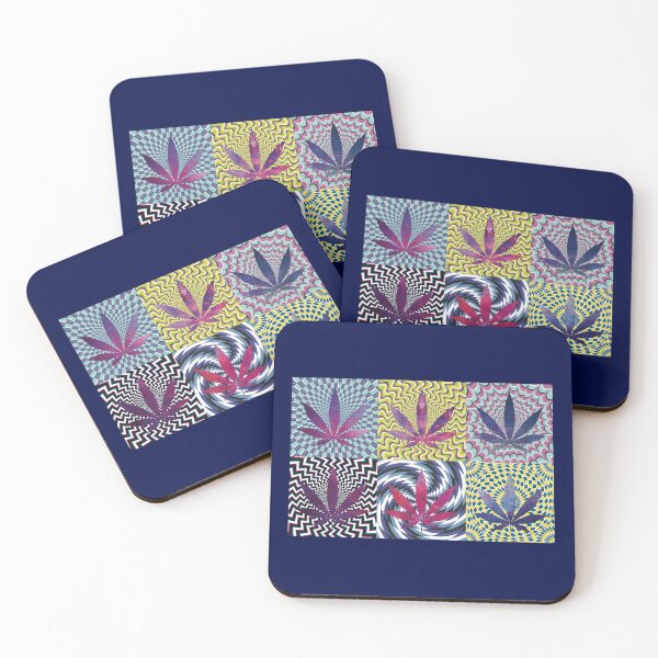 Item preview, Pot Leaf Pop Art with Retro Colorful Psychedelic Spirals with Galactic Pot Leaves designed and sold by YomeHayin.