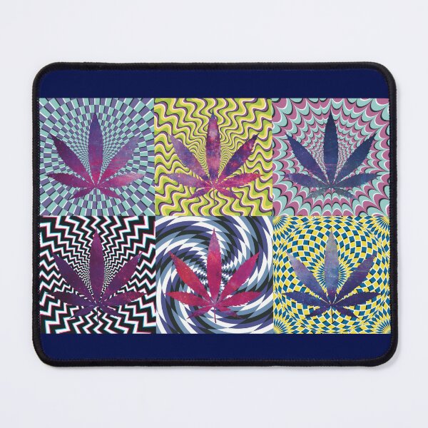 Item preview, Pot Leaf Pop Art with Retro Colorful Psychedelic Spirals with Galactic Pot Leaves designed and sold by YomeHayin.