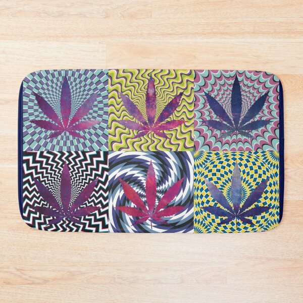 Item preview, Pot Leaf Pop Art with Retro Colorful Psychedelic Spirals with Galactic Pot Leaves designed and sold by YomeHayin.