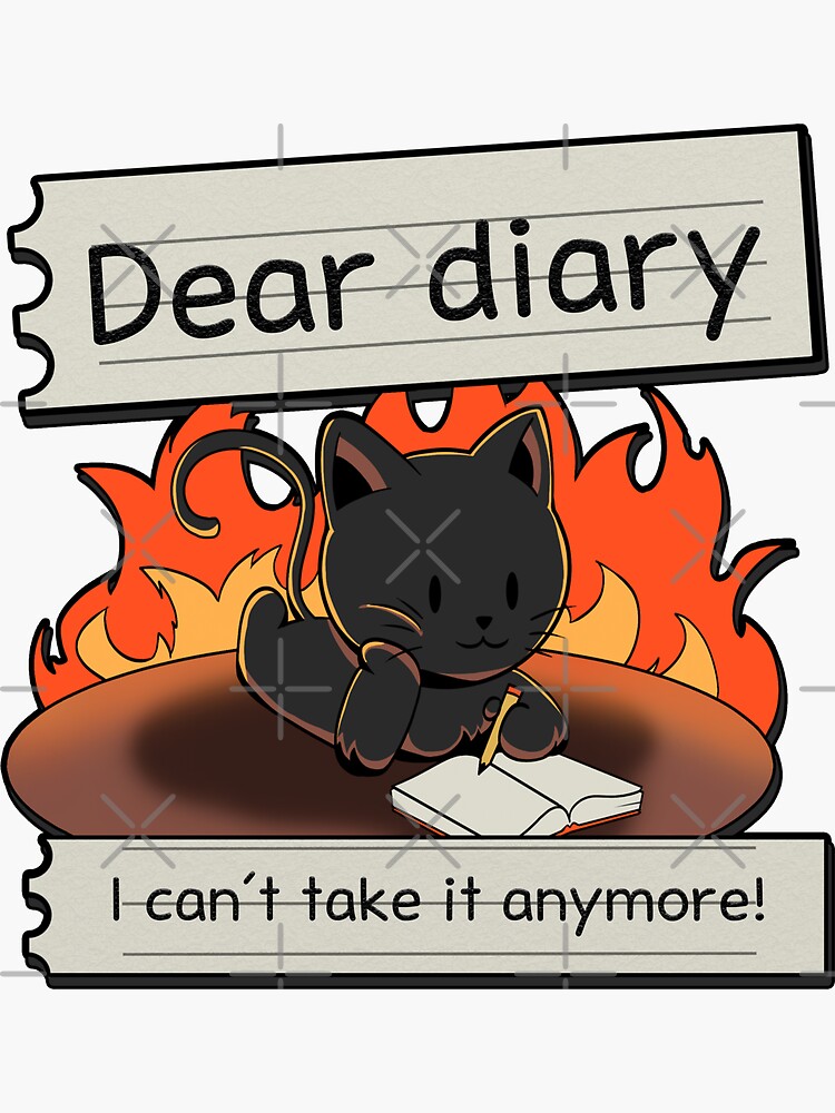 "Exhausted cat meme" Sticker for Sale by avill4 Redbubble