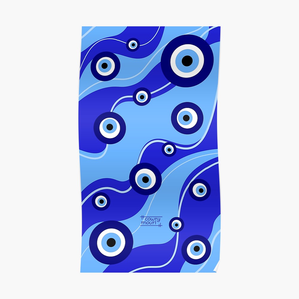 Pegatina «Ojos turcos» de cowrymouri | Redbubble