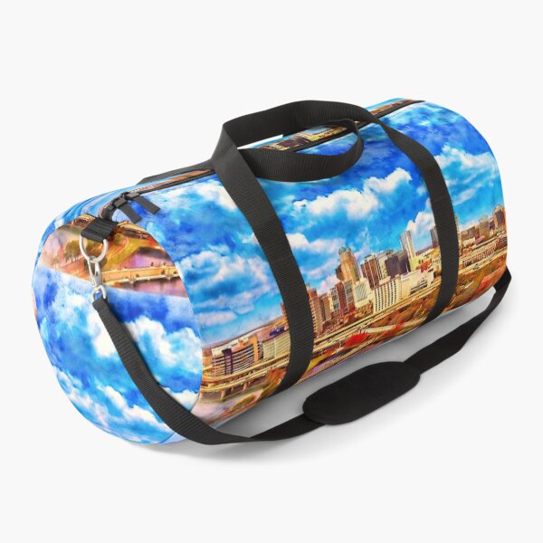 Item preview, Panorama of downtown Orlando, Florida, seen from Lake Lucerne - pen and watercolor designed and sold by NickoPrints.
