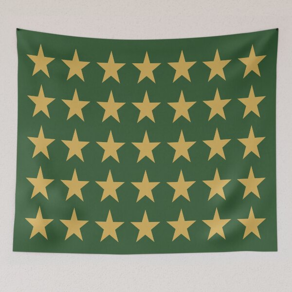 Item preview, Medium GOLD STARS on PINE GREEN designed and sold by RachelMacht.