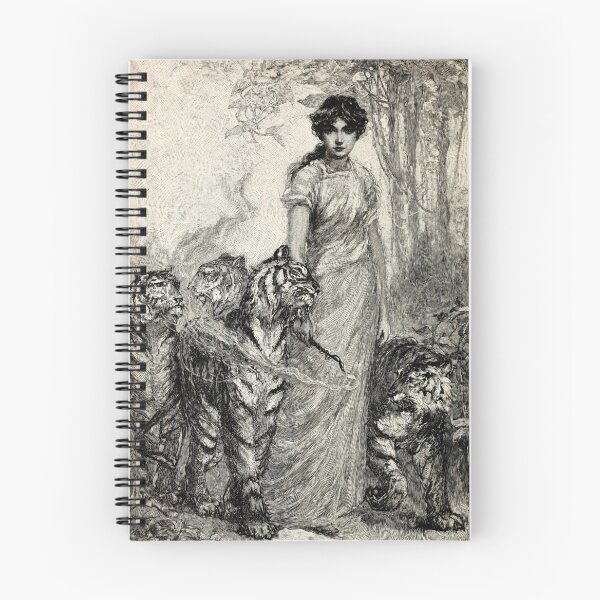 Item preview, Vintage Woman with Tigers designed and sold by IliaLobell.