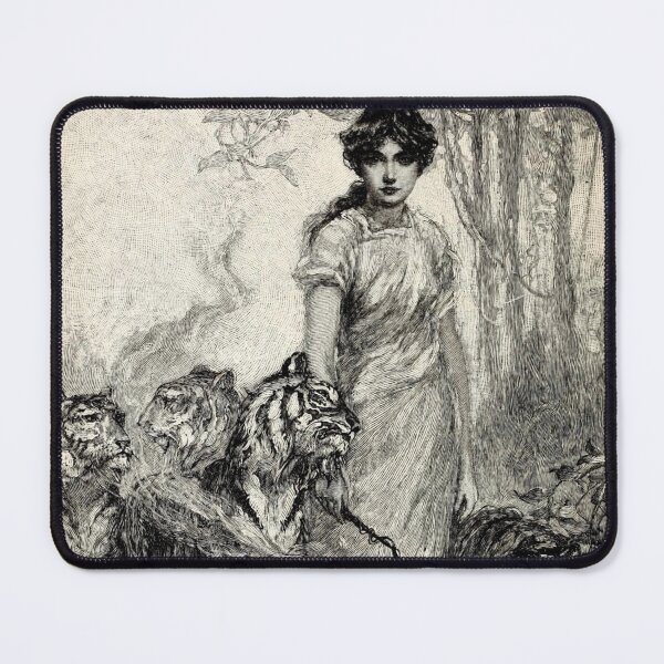 Item preview, Vintage Woman with Tigers designed and sold by IliaLobell.