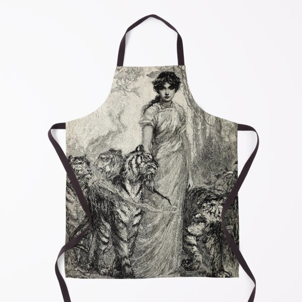 Item preview, Vintage Woman with Tigers designed and sold by IliaLobell.
