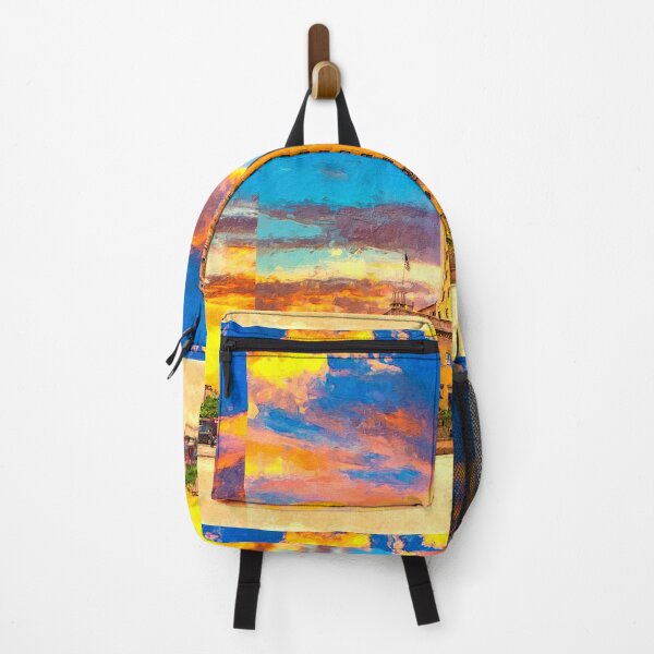 Item preview, Freedom Tower in Miami, Florida, at sunset - digital painting designed and sold by NickoPrints.