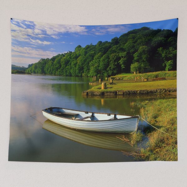 Item preview, Boat Moored at Cotehelle Quay designed and sold by galpinimages.