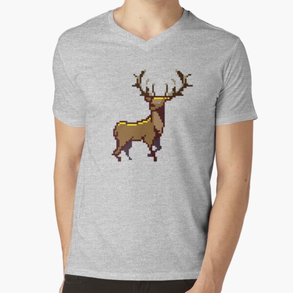 Pixel Stag (Individual) V-Neck T-Shirt