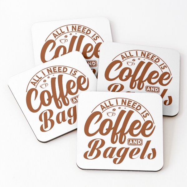 Item preview, All I Need is Coffee and Bagels designed and sold by Pixelish.