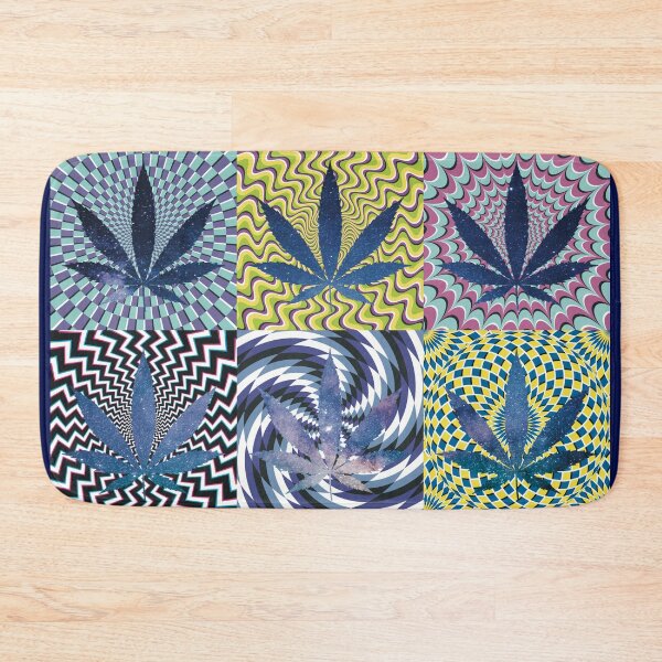 Item preview, Pot Leaf Pop Art with Retro Colorful Psychedelic Spirals with Galactic Pot Leaves designed and sold by YomeHayin.